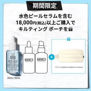 期間限定 水色ピールセラムを含む18,000円(税込)以上ご購入で キルティング ポーチ