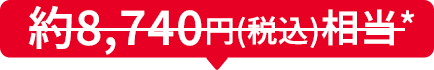 約8,660円(税込)相当*