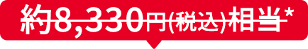 約8,330円(税込)相当*