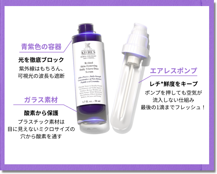 キールズのこだわり容器