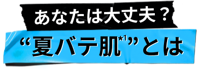 
                        あなたは大丈夫？
                        “夏バテ肌*1”とは