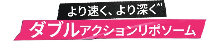 より速く、より深く*1 
                    ダブルアクションリポソーム