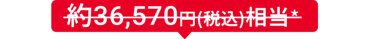 約36,570円(税込)相当*